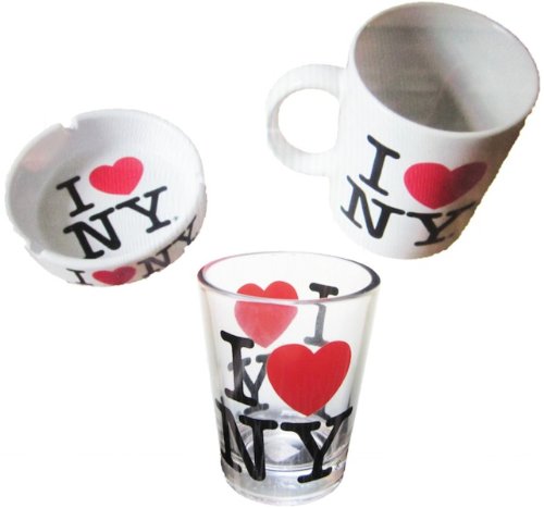 Detail image I Love Ny Souvenir Package , New York Souvenirs, I Love NY Mug, I Love NY Shot Glass , I Love NY Ashtray