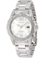 Invicta Womens 12851 Pro Diver Silver Dial Watch with Crystal Accents