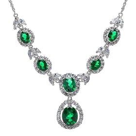 Buy Elizabeth Taylor Inspired CZ Emerald Necklace by Emitations