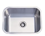 Elements of Design KU23189BN# 18 Gauge 23-Inch-by-17-3/4-Inch-by-9-Inch Single Bowl Stainless Steel Undermount Kitchen Sink, Brushed Nickel