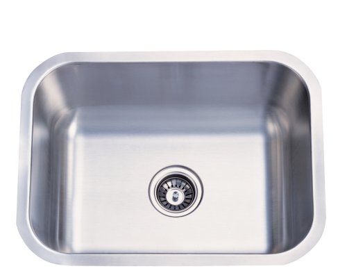 Elements of Design KU23189BN# 18 Gauge 23-Inch-by-17-3/4-Inch-by-9-Inch Single Bowl Stainless Steel Undermount Kitchen Sink, Brushed Nickel