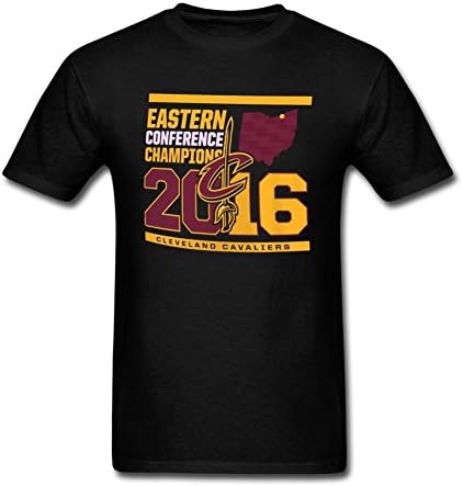 QweYu Men's Cleveland Cavaliers 2016 Eastern Conference Champions T-shirt Black M