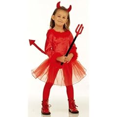 KINDER-KOSTÜM -LITTLE DEVILIN- **SAMTLOOK** GRÖSSE 116