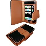 Apple iPhone 3G Leather Wallet (Black/Tan)