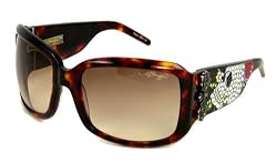 AUTHENTIC ED HARDY SUNGLASSES EHS 001 TORTOISE SKULL&ROSES TATOO
