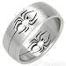 Men's Stainless Steel Ring Spider Cut Out Design 8mm