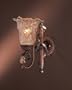Minka Lavery Villa Soliel 6031-126 Small Art 1-LT 100w (12"H x 6"W) Sconce Light in Belcaro Walnut