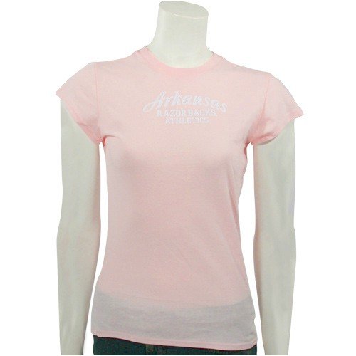 adidas Arkansas Razorbacks Pink Girls Roundoff T-shirt