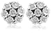 Jewelry : 10k White Gold Diamond Cluster Earrings (1/2 cttw, H-I Color, I2-I3 Clarity)