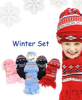 Gap StyleKid's Knit 3-Piece Glove, Hat & Scarf Set with Free Shipping