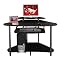 Corner Desk with Monitor Shelf Metal - Black/ Gray