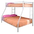 Walker Edison Twin-Over-Full Bunk Bed, White