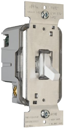 Pass & Seymour T600LWV Toggle Dimmer 600-watt Single Pole Lighted Easy Install White