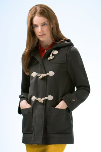 Hooded 3/4 Length Duffle Coat with Toggles