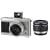 Olympus Pen E-P1 Micro Four Thirds Digital SLR Camera (14-42mm Black & 17mm Silver Pancake Lenses & VF-1 External Optical View Finder Kit) - Silver