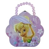 Flower 6in Pearl Handle Disney Fairies Feather Shade Tinkerbell Tin Box - Tinkerbell Purse