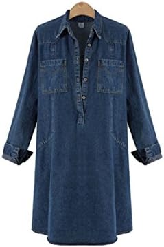 WML Autumn Girls Denim Dress Loose Plus Size Outwear