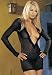  : 2PC Daisy Lace Mini Dress Sexy Lingerie Intimate Apparel with Long Sleeves and G-String
