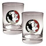 Florida State Seminoles 2 Piece Rocks Glass Set NCAA College Athletics
