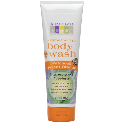 Aura Cacia Patchouli/Sweet Orange, Aromatherapy Body Wash, 8-Ounce Tube Pack of 2