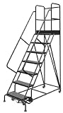 Tri-Arc KDSR107246-D2 Pavilion-P 7-Step Deep Top Steel Rolling Industrial & Warehouse Ladder with Perforated Tread Tri-Arc KDSR107246-D2 Pavilion-P 7-Step Deep Top Steel Rolling Industrial & Warehouse Ladder with Perforated Tread