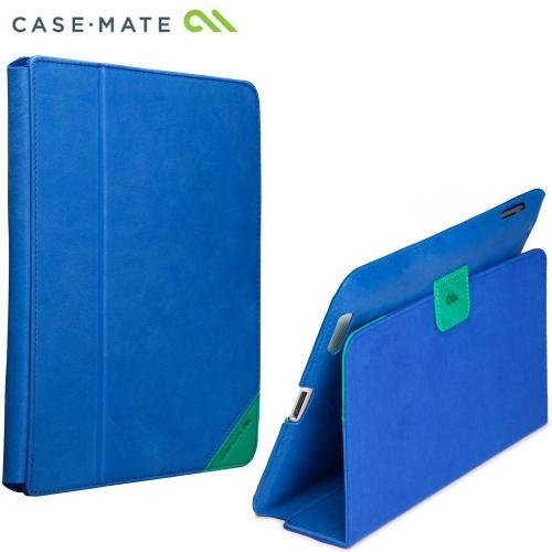 Case-Mate 日本正規品 iPad Retinaディスプレイモデル (第4世代) / iPad (第3世代) / iPad 2 対応 COLOR BLOCKS Solid Leather Slim Stand Case, Marine / Emerald スタンド機能つき ブックタイプ 本革レザー スリムスタンド ケース「カラーブロック」 マリン／エメラルド CM019676