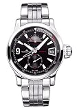 Jaeger-LeCoultre Master Compressor GMT Two Time Zone Men's Watch Stainless Steel Black Dial 173.81.71 or Q1738171