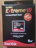 Electronics : Sandisk 8gb ExtremeIII Compact Flash Card in retail packaging