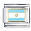 Flag Argentina Italian Charm Bracelet