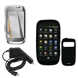 iNcido Brand Nokia C7-00/Astound Combo Solid Black Silicone Skin Case Facep ....