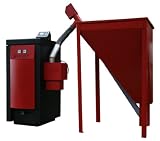 Pelletsheizung Pelletskessel 24kw Boink S 24 mit Brenner Regelung Förderschnecke Silo für 220kg Pellets BAFA Förderfähig