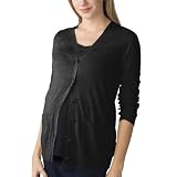 Liz Lange  Boyfriend Cardigan - Ebony
