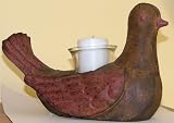 Metal Bird with Red Wings Votive Candle Holder
