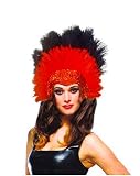 Black and Red Vegas Showgirl Headpiece
