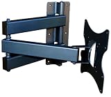 25 Inch Swing Arm Wall mount for LCD TV and Flat Panel Plasma Television VESA200/200x100 Black 1O0