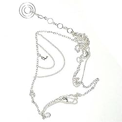 Sterling Silver Belly Chain Unique Body Jewelry in India Max Length 36 inches (b233)