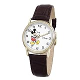 Disney Men's Mickey Mouse Brown Leather Strap Watch #D060S003<br />
