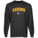 NCAA UC Santa Barbara Gauchos Charcoal Logo Arch Long Sleeve T-shirt