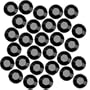 Swarovski Crystal Flatback Rhinestone #2028 Xilion Rose Hotfix ss20 "Jet" Black (50)