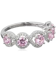 Sterling Silver White Cubic Zirconia Ring, Size 7
