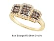 Stunning 14k. Gold Genuine Cognac and White Diamond Anniversary Ring