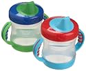NUK Gerber BPA Free Fun Grips Soft Starter Spill Proof Cup 2 Hand le, 6 Ounce, 2 Pack, Vertical, Colors May Vary