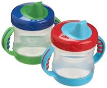 Gerber Graduates BPA Free 2 Pack Fun Grips Soft Starter Spill Proof Cup 2 Handle, 6 Ounce, Vertical, Colors May Vary