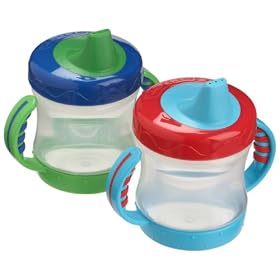Gerber Graduates BPA Free 2 Pack Fun Grips Soft Starter Spill Proof Cup 2 Handle, 6 Ounce, Vertical, Colors May Vary