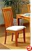 Set of 2 Contemporary Style Dark Maple Finish Dining Chairs
