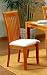 Kitchen & Housewares : Set of 2 Contemporary Style Dark Maple Finish Dining Chairs