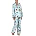  : Nick & Nora® Flannel Pajama Coat Set Santa's Helper-Blue