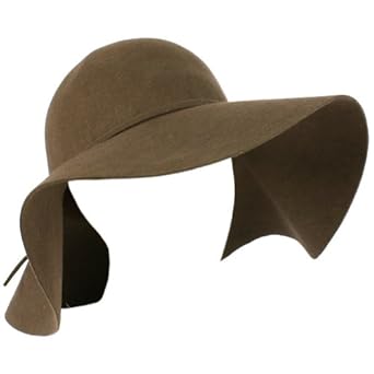 Winter Wool Ribbon Hat Floppy Ribbon 4-3/8