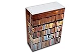 Stahlschrank abschließbar weiß mit Motiv Bücher Safe Medizinschrank banjado