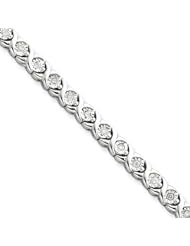 Sterling Silver Diamond Tennis Bracelet
